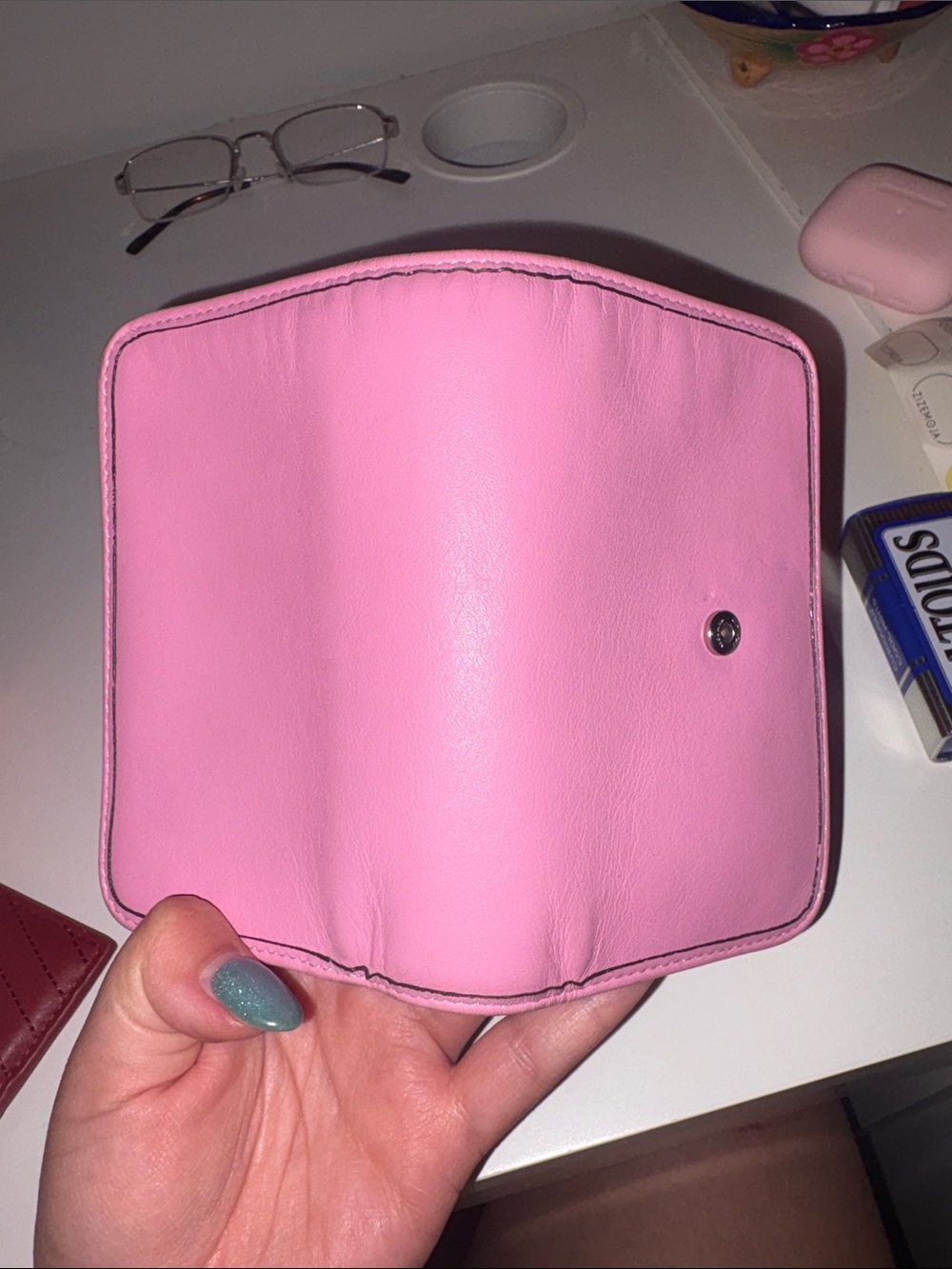 Coach Pink Leather Wallet with Silver C logo - Picture 5 of 8